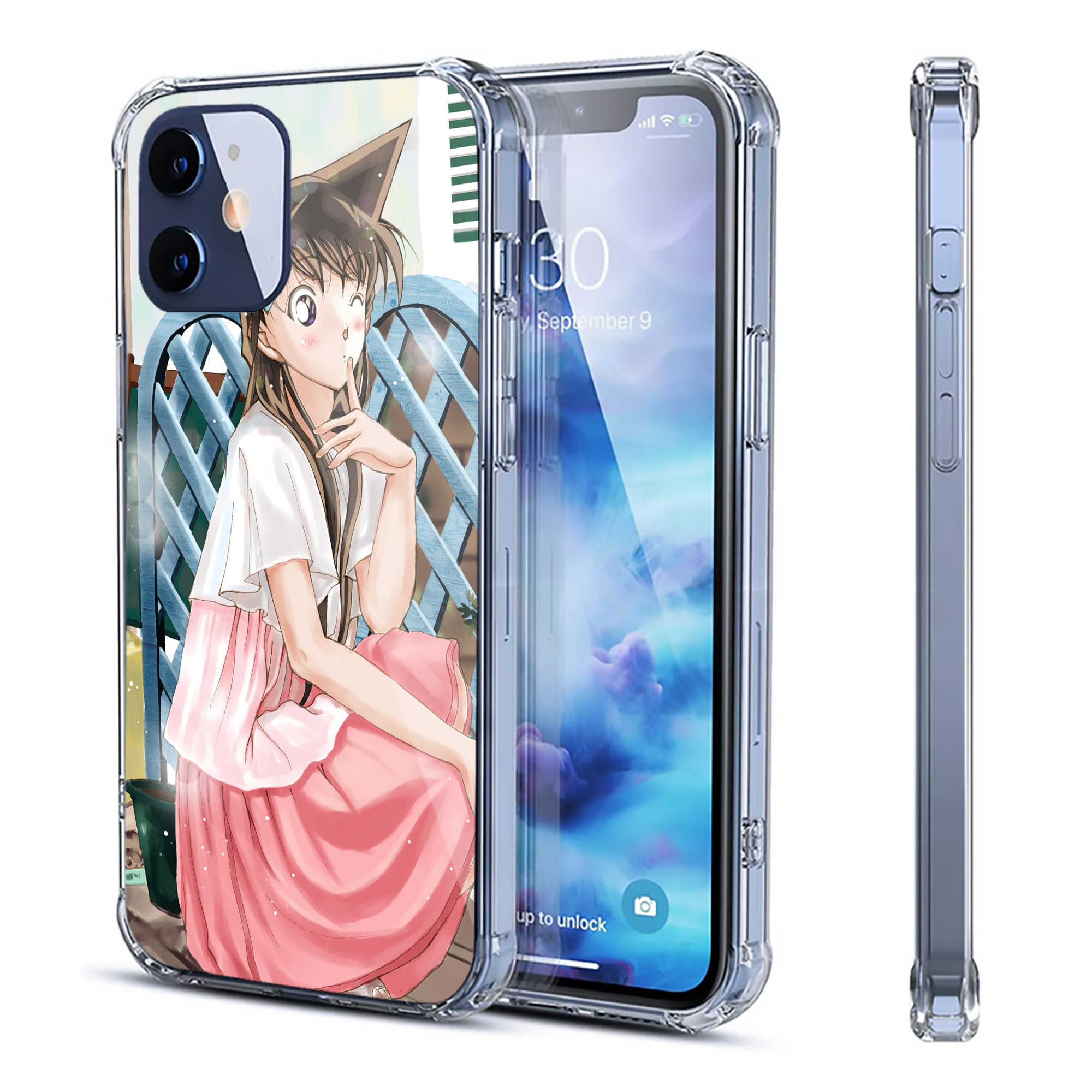 （画像用） 名探偵コナン Detective Conan 【iPhone 12シリーズ対応】透明スマホケース（クリアソフトケース）